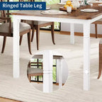 Table à manger industrielle pour 4 à 6 personnes, table de cuisine rectangulaire de 200 cm de long avec pieds en métal, table à manger robuste pour la cuisine, sans chaises