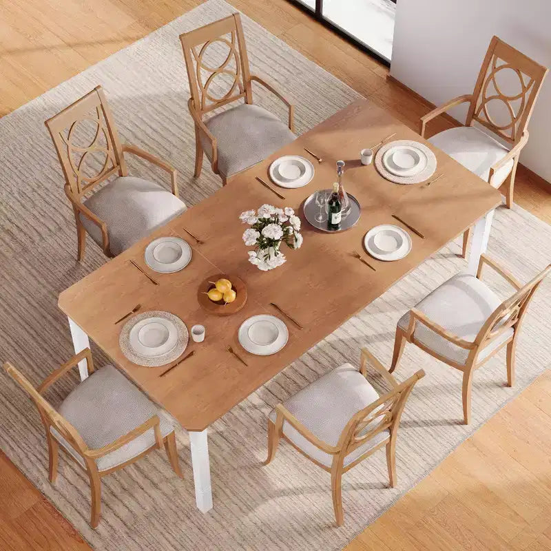 Table à manger industrielle pour 4 à 6 personnes, table de cuisine rectangulaire de 200 cm de long avec pieds en métal, table à manger robuste pour la cuisine, sans chaises