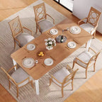 Table à manger industrielle pour 4 à 6 personnes, table de cuisine rectangulaire de 200 cm de long avec pieds en métal, table à manger robuste pour la cuisine, sans chaises