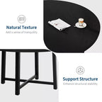 Table à manger ronde pour 4-6 personnes, table de dîner industrielle de 47" avec base en métal, table de cuisine pour salle à manger, petit espace, appartement
