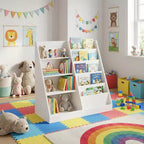 Meuble de rangement pour enfants FurnitureR, bibliothèque à 5 niveaux avec rangement ouvert, étagère de rangement en MDF pour salle de jeux, chambre d'enfant, salle de classe
