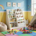 Meuble de rangement pour enfants FurnitureR, bibliothèque à 5 niveaux avec rangement ouvert, étagère de rangement en MDF pour salle de jeux, chambre d'enfant, salle de classe