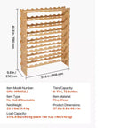 Range-bouteilles modulaire empilable VEVOR 72 bouteilles, 8 niveaux, porte-bouteilles autoportant, étagère de présentation robuste pour vins, étagères stables, marron