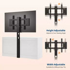 Commode moderne à 9 tiroirs, meuble TV avec support pour téléviseurs de 32 à 85 pouces, nombreux tiroirs de rangement, table console multimédia robuste, pour chambre ou salon, noire