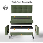 Causeuse moderne Dyonery – Structure en bois massif et revêtement doux avec coussin à ressorts, canapé compact à assise profonde pour chambre et salon