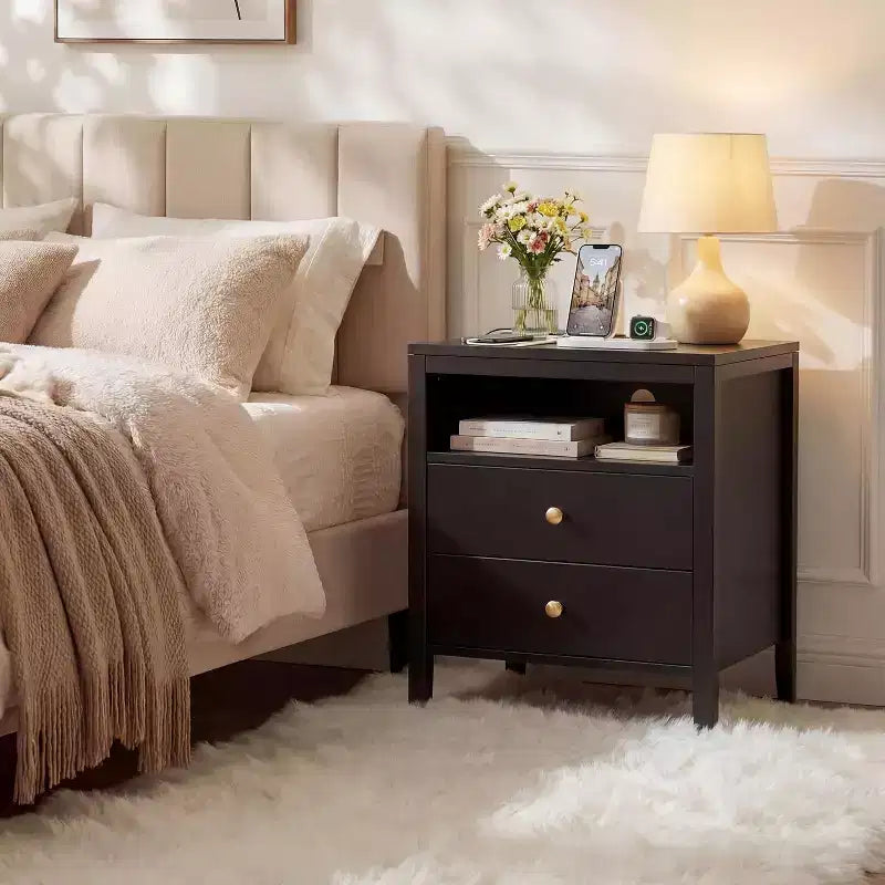 Black Bedside Table