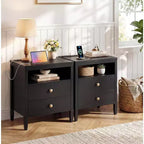 Table de chevet noire