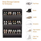 Meuble à chaussures en bois avec 3 tiroirs basculants, étagère réglable, rangement de chaussures caché pour entrée, couloir, salon