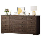Commodes en bois durables à 12 tiroirs, commode moderne pour chambre à coucher, salon ou couloir, meuble TV de 63 W pour téléviseurs jusqu'à 65 pouces