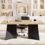 Table à manger rectangulaire moderne pour 6-8 personnes, plateau en bois robuste de 160 cm avec pied central, montage facile, pour cuisine, salle à manger, maison, bureau, appartement