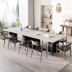 Table à manger rectangulaire moderne pour 6-8 personnes, plateau en bois robuste de 160 cm avec pied central, montage facile, pour cuisine, salle à manger, maison, bureau, appartement