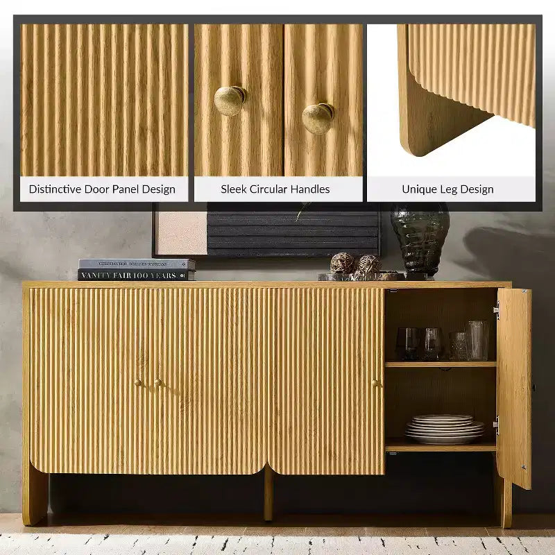 Buffet 4 portes large Lorena 63 | HULALA HOME-ACORN