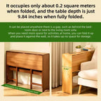 Bureau pliant en bambou, bureau d'ordinateur peu encombrant pour petits espaces, table d'étude pliable pour chambre à coucher ou bureau à domicile