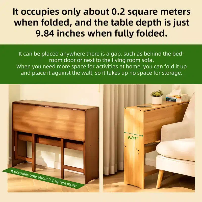 Bureau pliant en bambou, bureau d'ordinateur peu encombrant pour petits espaces, table d'étude pliable pour chambre à coucher ou bureau à domicile