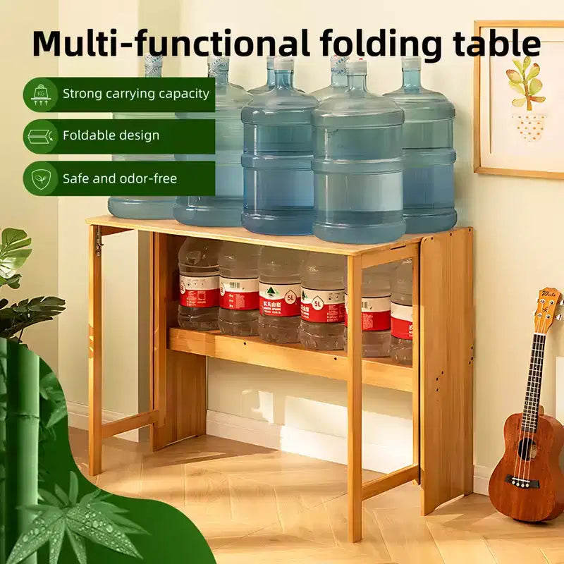 Bureau pliant en bambou, bureau d'ordinateur peu encombrant pour petits espaces, table d'étude pliable pour chambre à coucher ou bureau à domicile