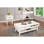 Table d'appoint Flynn, blanche