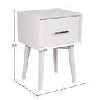 Table d'appoint Flynn, blanche