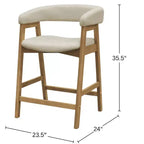 Chaises de comptoir Cove, Naturel (Lot de 2)