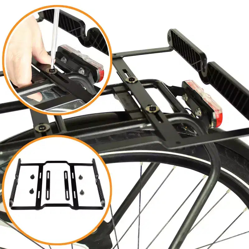 My Duque: Panier de vélo multifonctionnel - Chariot de courses utilitaire noir chiné