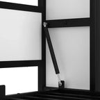 Lit escamotable double avec étagères, lit mural en métal avec design pliable pour petits espaces