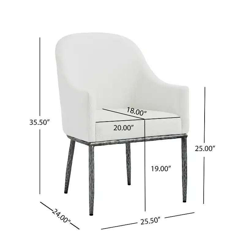 Christopher Knight Home Dorian Ensemble de 5 chaises de salle à manger industrielles rembourrées avec table de salle à manger ronde à pied central
