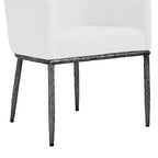 Christopher Knight Home Dorian Ensemble de 5 chaises de salle à manger industrielles rembourrées avec table de salle à manger ronde à pied central