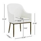 Christopher Knight Home Dorian Ensemble de 5 chaises de salle à manger industrielles rembourrées avec table de salle à manger ronde à pied central