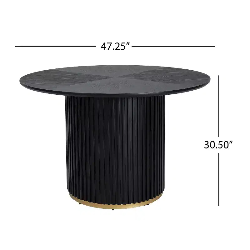 Christopher Knight Home Dorian Ensemble de 5 chaises de salle à manger industrielles rembourrées avec table de salle à manger ronde à pied central