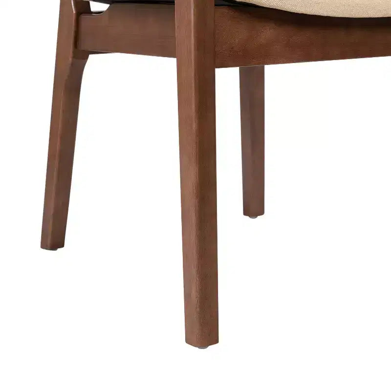 Chaise de salle à manger Christopher Knight Home Amaris en bois capitonné de style moderne du milieu du siècle avec dossier en rotin tressé (lot de 6)