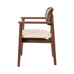 Chaise de salle à manger Christopher Knight Home Amaris en bois capitonné de style moderne du milieu du siècle avec dossier en rotin tressé (lot de 6)