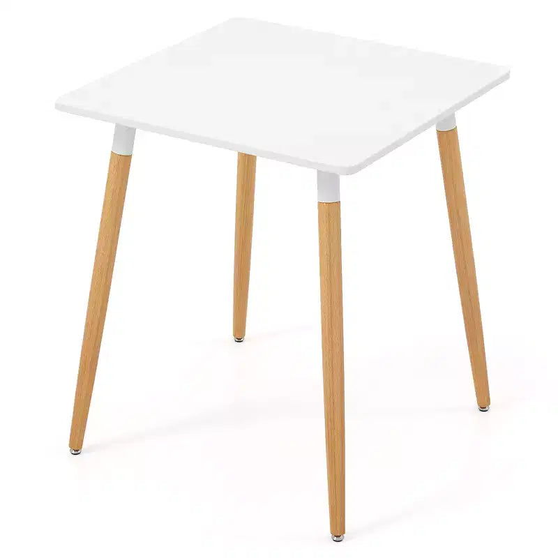 Table de salle à manger carrée Costway de style rustique et minimaliste avec pieds métalliques robustes