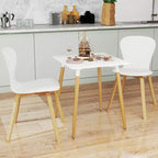 Table de salle à manger carrée Costway de style rustique et minimaliste avec pieds métalliques robustes