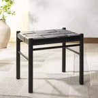 Pouf Devnie en cuir tressé - SFV1601 - Safavieh Couture