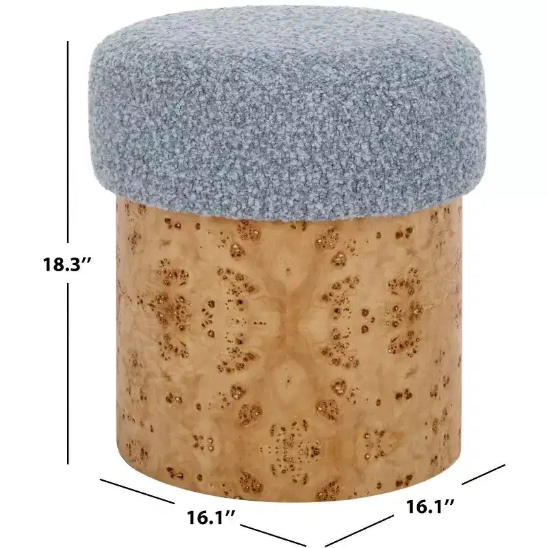 Pouf Tobianna Boucle & Burl - SFV5149 - Safavieh Couture