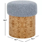 Pouf Tobianna Boucle & Burl - SFV5149 - Safavieh Couture
