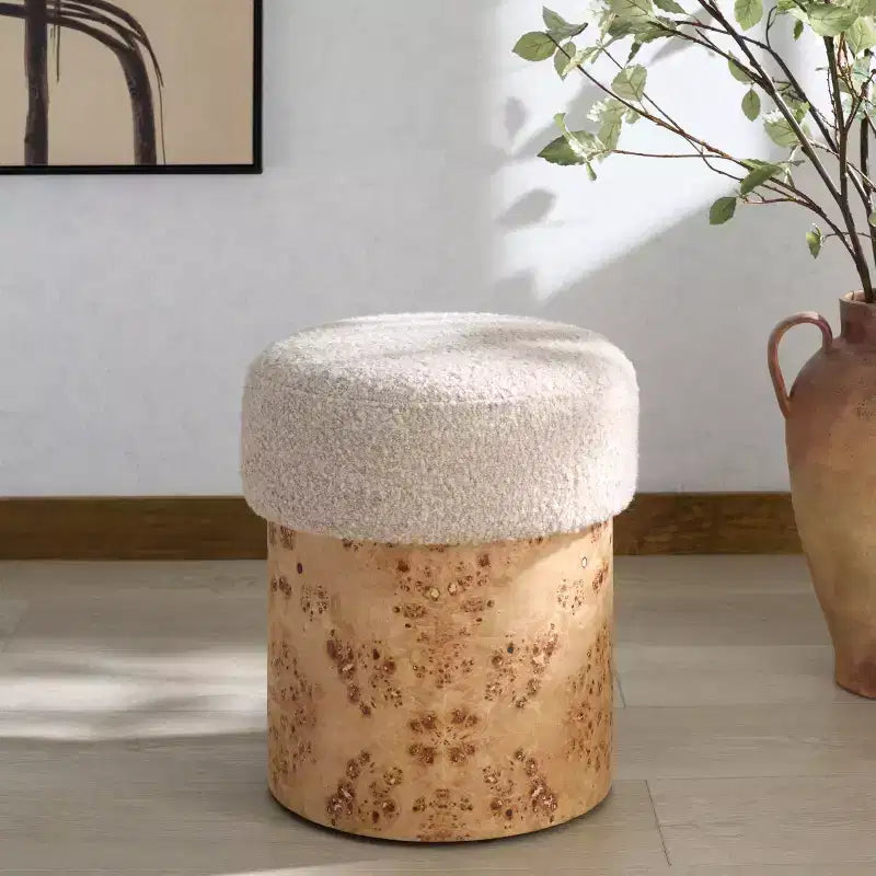 Pouf Tobianna Boucle & Burl - SFV5149 - Safavieh Couture