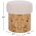 Pouf Tobianna Boucle & Burl - SFV5149 - Safavieh Couture