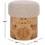 Pouf Tobianna Boucle & Burl - SFV5149 - Safavieh Couture
