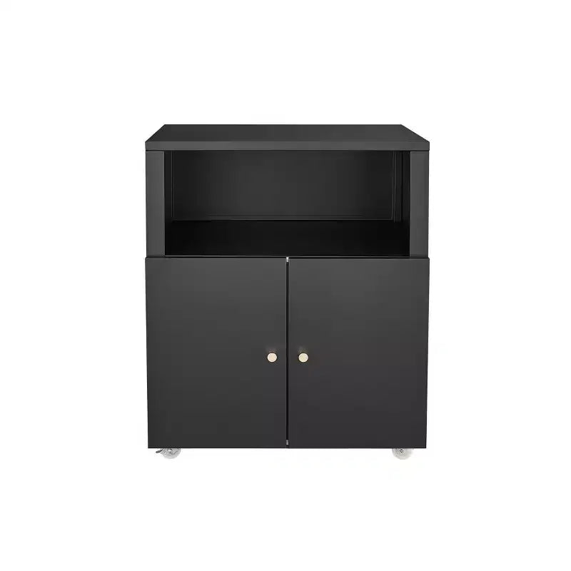 Meuble d'imprimante métallique avec rangement, armoire d'imprimante roulante robuste avec portes, grand support d'imprimante à roulettes pour copieur de bureau, télécopieur