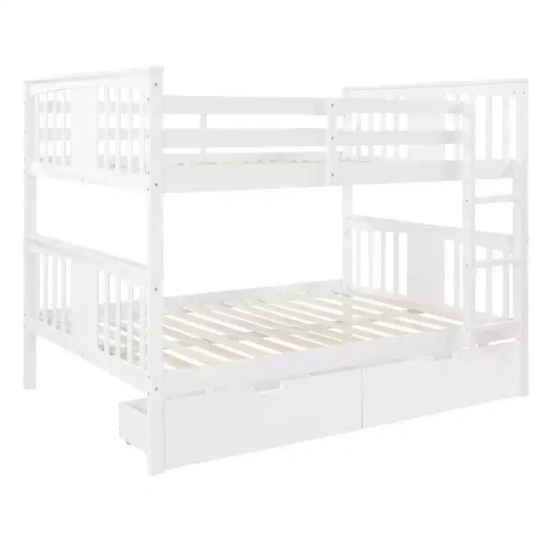 Lit superposé moderne Luxystar double sur double avec 2 tiroirs