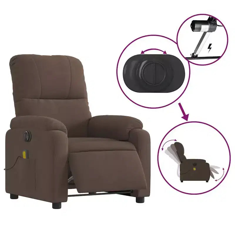 vidaXL Fauteuil inclinable de massage électrique