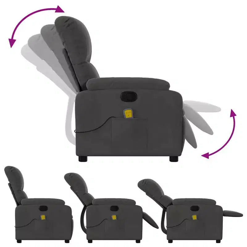 vidaXL Fauteuil inclinable de massage électrique