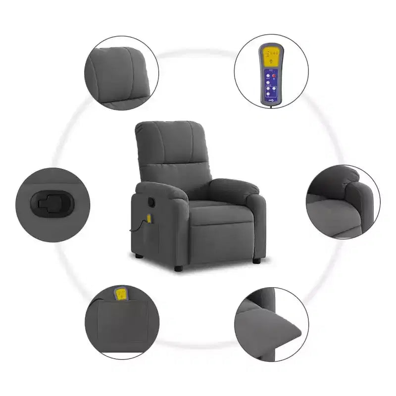 vidaXL Fauteuil inclinable de massage électrique