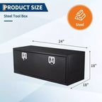 Boîte à outils en acier pour plateau de camion, Coffre de rangement sous carrosserie résistant aux intempéries, Antirouille, Sécurité en métal durable, Boîte à outils sous carrosserie pour plateau de pick-up