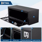 Boîte à outils en acier pour plateau de camion, Coffre de rangement sous carrosserie résistant aux intempéries, Antirouille, Sécurité en métal durable, Boîte à outils sous carrosserie pour plateau de pick-up
