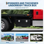 Boîte à outils en acier pour plateau de camion, Coffre de rangement sous carrosserie résistant aux intempéries, Antirouille, Sécurité en métal durable, Boîte à outils sous carrosserie pour plateau de pick-up