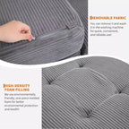 Matelas pliant 6 pouces, canapé-lit pliant avec mousse de support haute densité, lit d'appoint portable pour le camping, le salon, tissu doux en velours côtelé
