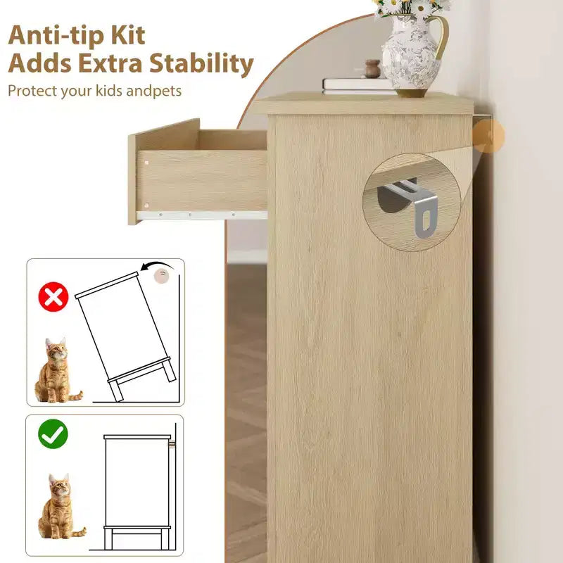 Commode à 4 tiroirs pour chambre à coucher, commode verticale de 88,4 cm de hauteur avec grand espace de rangement, commode en bois autoportante pour chambre à coucher, salon