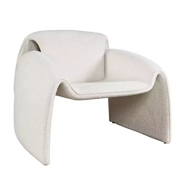 Fauteuil d'appoint rembourré Jofran Dolce Mid-Century Modern à angle incurvé