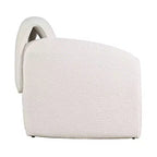 Fauteuil d'appoint rembourré Jofran Dolce Mid-Century Modern à angle incurvé
